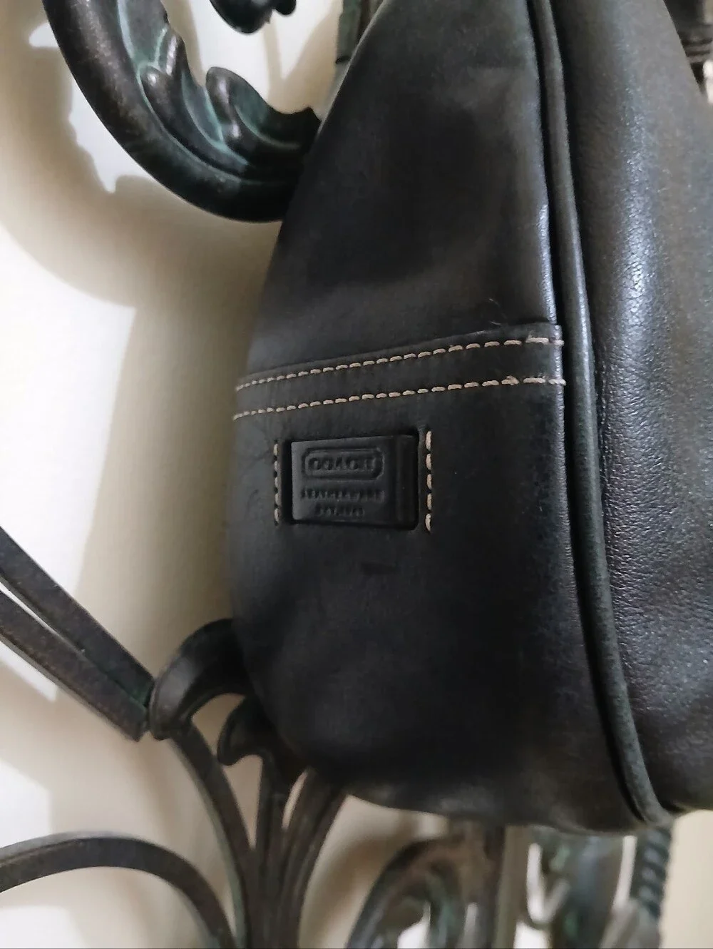 Vintage Coach Y2K Hampton Leather/Buckle HOBO Shoulder Bag for Women